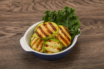 Vegan cuisine Grilled zucchini slices