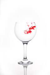 wine glass with poison inside