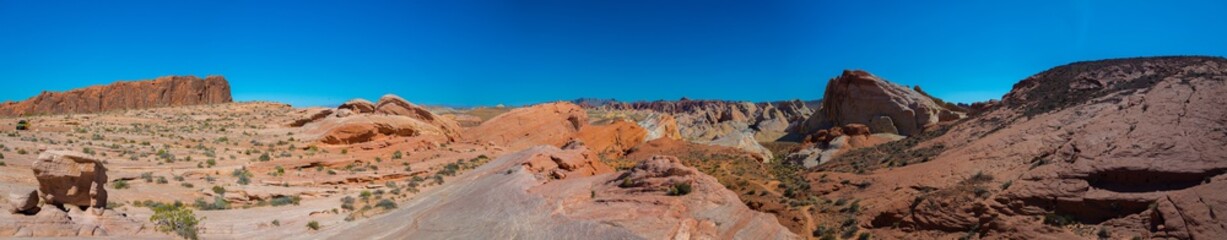 Panrama of Valley of Fire, Fire Wave, Nevada, USA