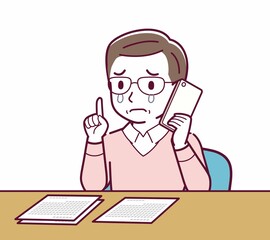 Elderly man in red sweater_D