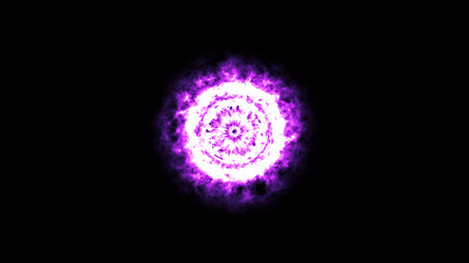 Colorful abstract of shock wave glowing blazing light burning texture element on black background for design content