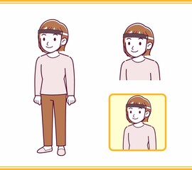 Girl in pink long sleeves