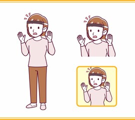 Girl in pink long sleeves