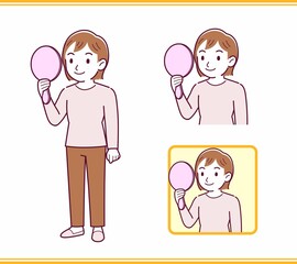 Girl in pink long sleeves