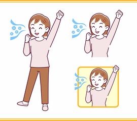 Girl in pink long sleeves