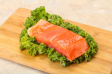 Salmon fillet slice for cooking
