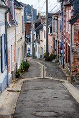 Saint-Valery-sur-Somme. Rue des Moulins typique du quartier des marins. Somme. Picardie. Hauts de France