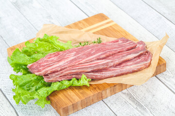 Raw Thick pork steak for cooking