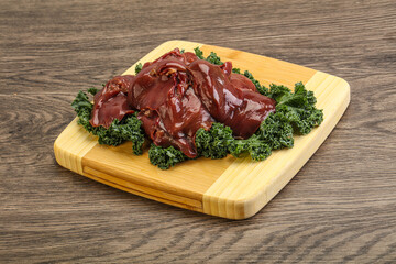 Raw chicken liver for cooking