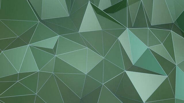 green abstract geometric rumpled triangular low poly style video graphic background