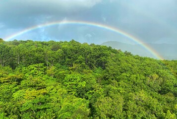Rainbow bridge on the mountain