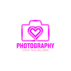 camera photography logo icon vector template 