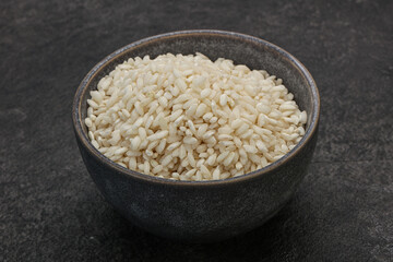 Raw arborio rice for Risotto