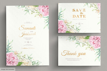 carnation flowers invitation card