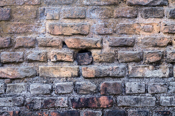Old retro brick wall | Vintage brick texture