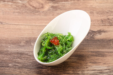 Asian traditional chukka salad in the bowl