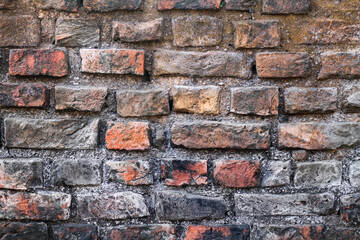 Old retro brick wall | Vintage brick texture