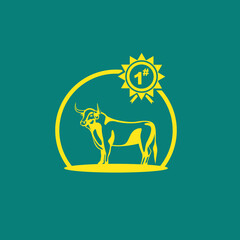 Fototapeta premium Featured Cattle Logo Design Vector