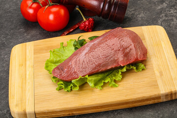 Raw beef piece for cooking