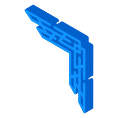decorative corner isometric icon vector illustration color
