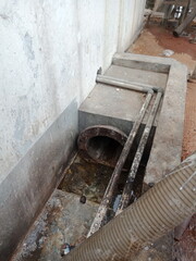 Fototapeta na wymiar Industrianl water drainage 