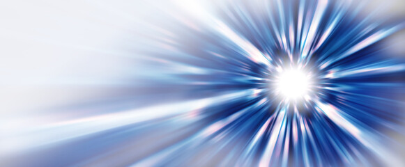 抽象的な背景、光線、青 © Tr3