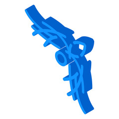 invitation card decoration corner isometric icon vector illustration