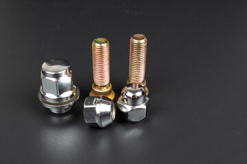 nuts with studs for fastening rims to the car