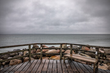 Fototapeta na wymiar wooden pier on the beach