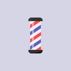 Barber Pole vector icon in flat style.