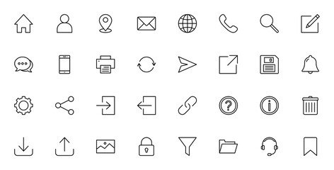 Website icon set. for computer, web and mobile apps