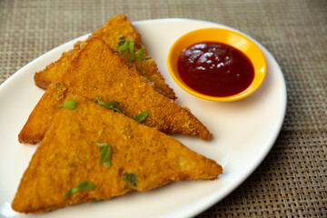 Bread Pakoda Indian Nepali Snacks