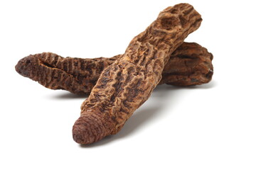 Cynomorium songaricum  Rupr on white background