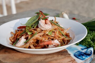 prawn tagliatelle pasta 