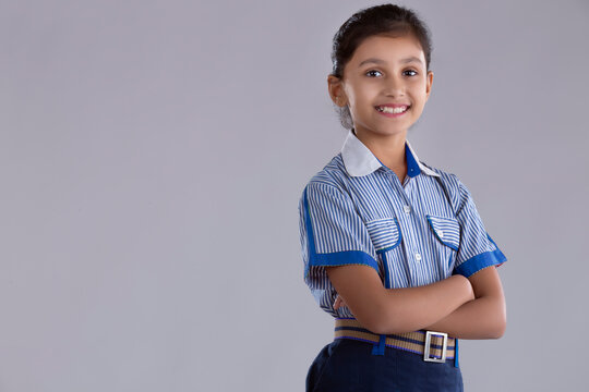 portrait of a school girl smiling 