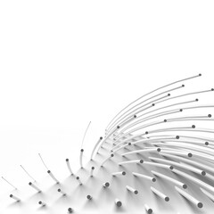 3D Render Wave band pipe line Abstract background. Digital 3d illustration Design.