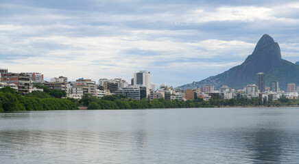 Fototapeta premium View of the Rodrigo de Freitas Lagoon