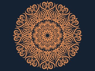 Mandala ornament creative work. Digital art illustration