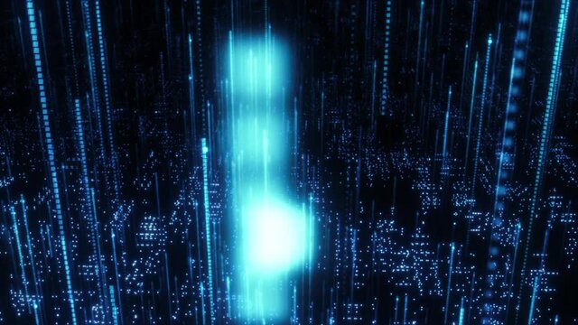 digital won. quantum technology digital computing concept