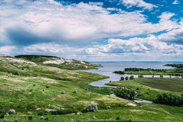landscape with river and sky