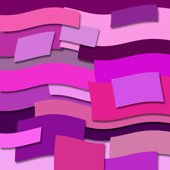 abstract colorful volumetric background with wavy rectangles