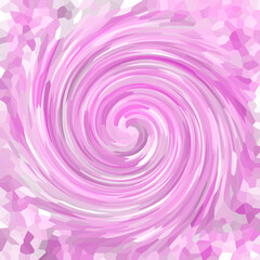 abstract pink mosaic background with smooth spiral
