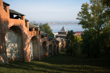 Fototapeta na wymiar View on volga river from nizhny novgorod fortress