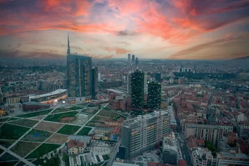 Foto auf Acrylglas Antireflex Milan seen from above © pierluigipalazzi