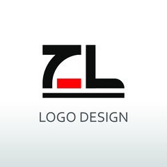 zl letter for simple logo design