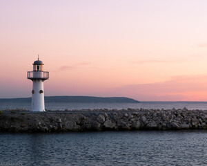 lighthouse at sunset