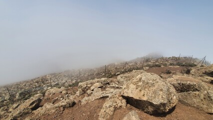 Fototapeta na wymiar fuerteventura dessert climate Pico de la Zara hikking
