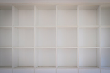 white empty store shelf shelves bookcase bookshelf cabinet