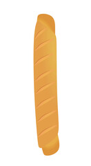 Baguet isolated on white background