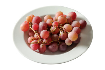 fresh grapes in the plate